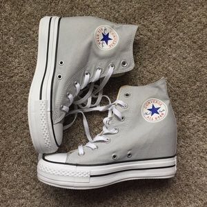 Light Grey Converse Wedges